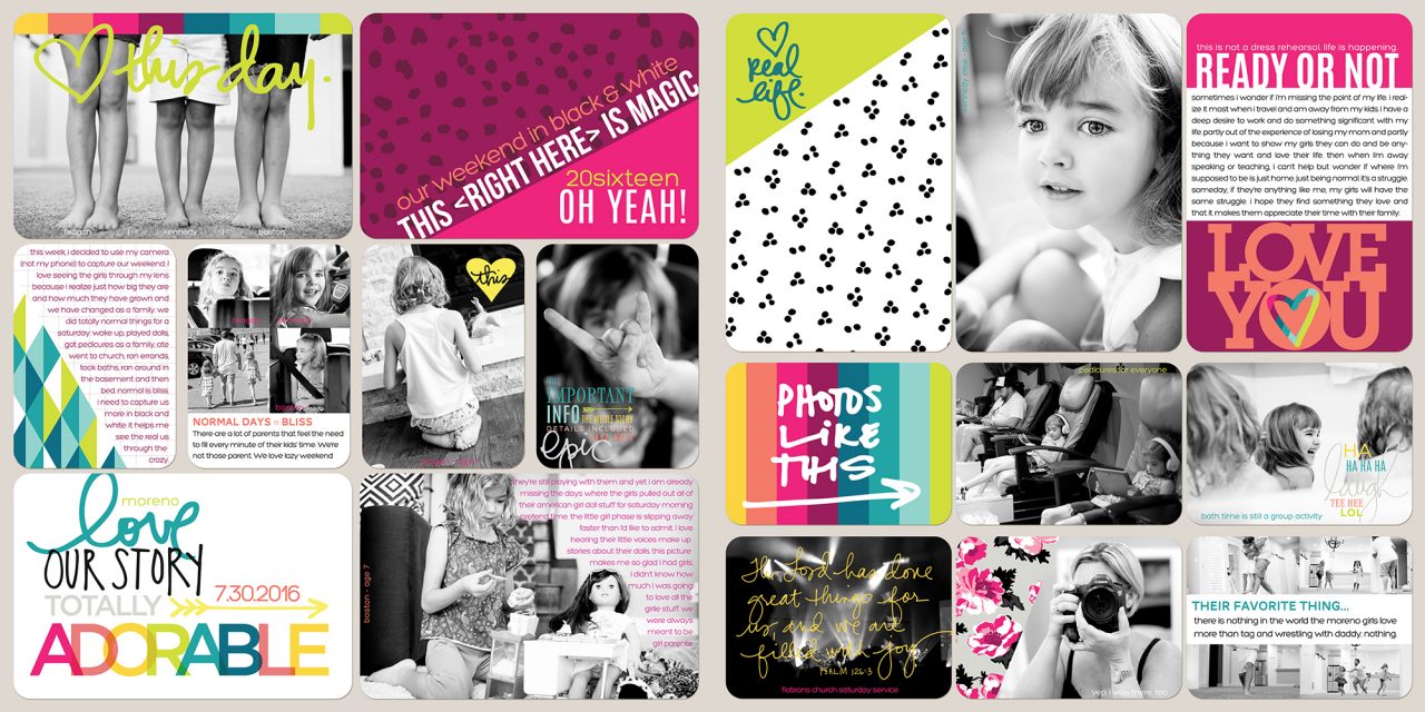 Our Weekend in Black and White in Project Life - Lindsay Teague Moreno